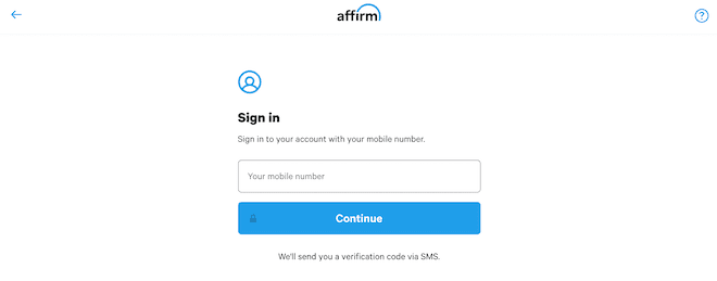 Affirm Review - Sign-Up