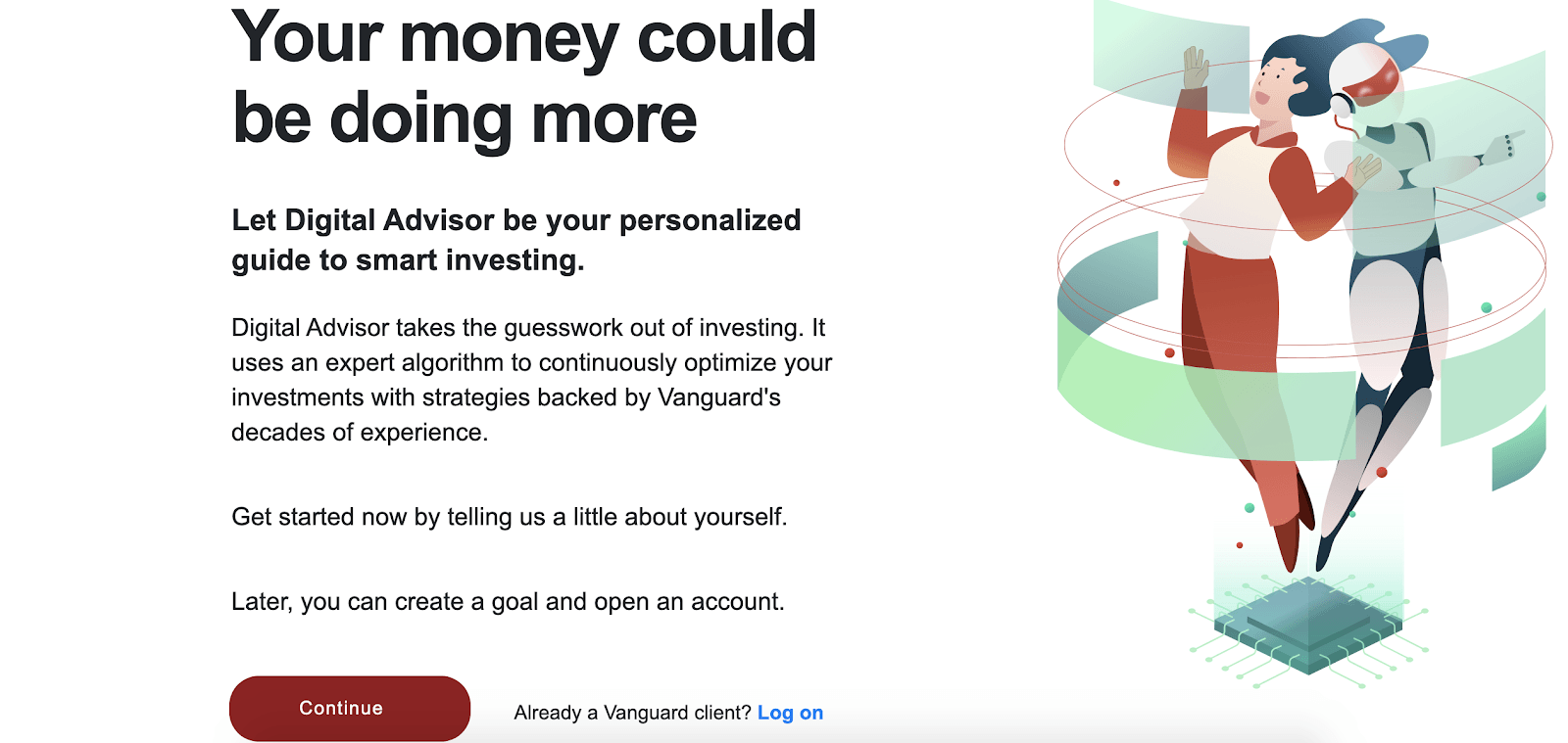 Vanguard Digital Advisor Review: A More User-Friendly Way to Invest In Your Future - Creating an account - continue