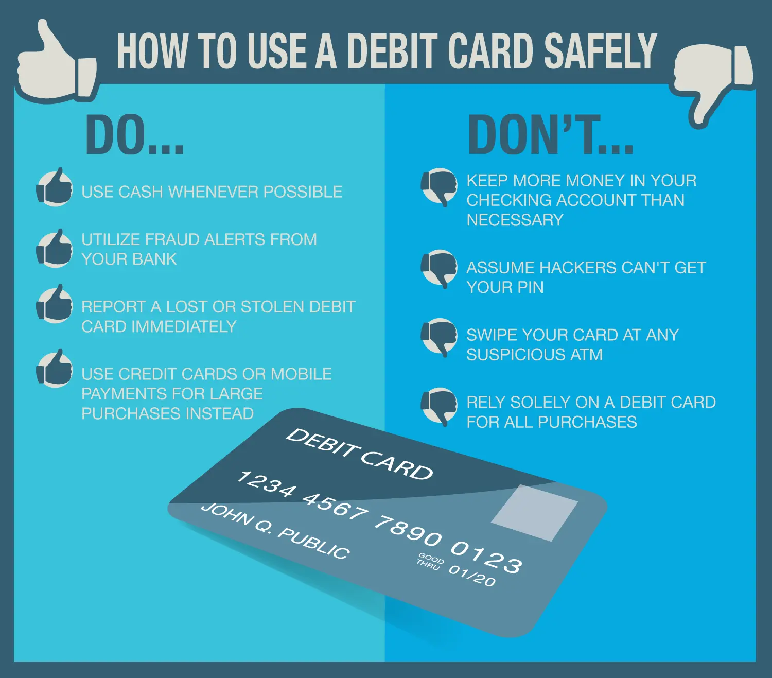 ¿Debo mantener mi tarjeta de débito en mi billetera?