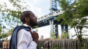 Young professional man contemplating his future