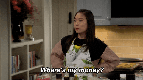 GIF of someone asking 'Where's my money?'