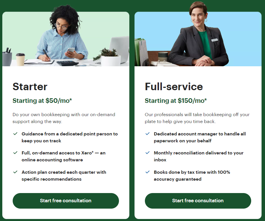 Two types of bookkeeping services available from H&R Block