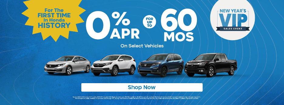 Honda advertisement for 0% APR