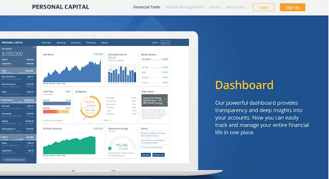 Best Budgeting Apps - Personal Capital Dashboard