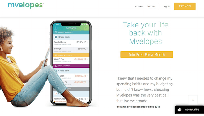 Best Budgeting Apps - Mvelopes Dashboard