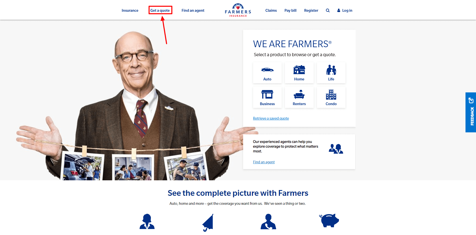 Farmers Insurance Review - Application step 1