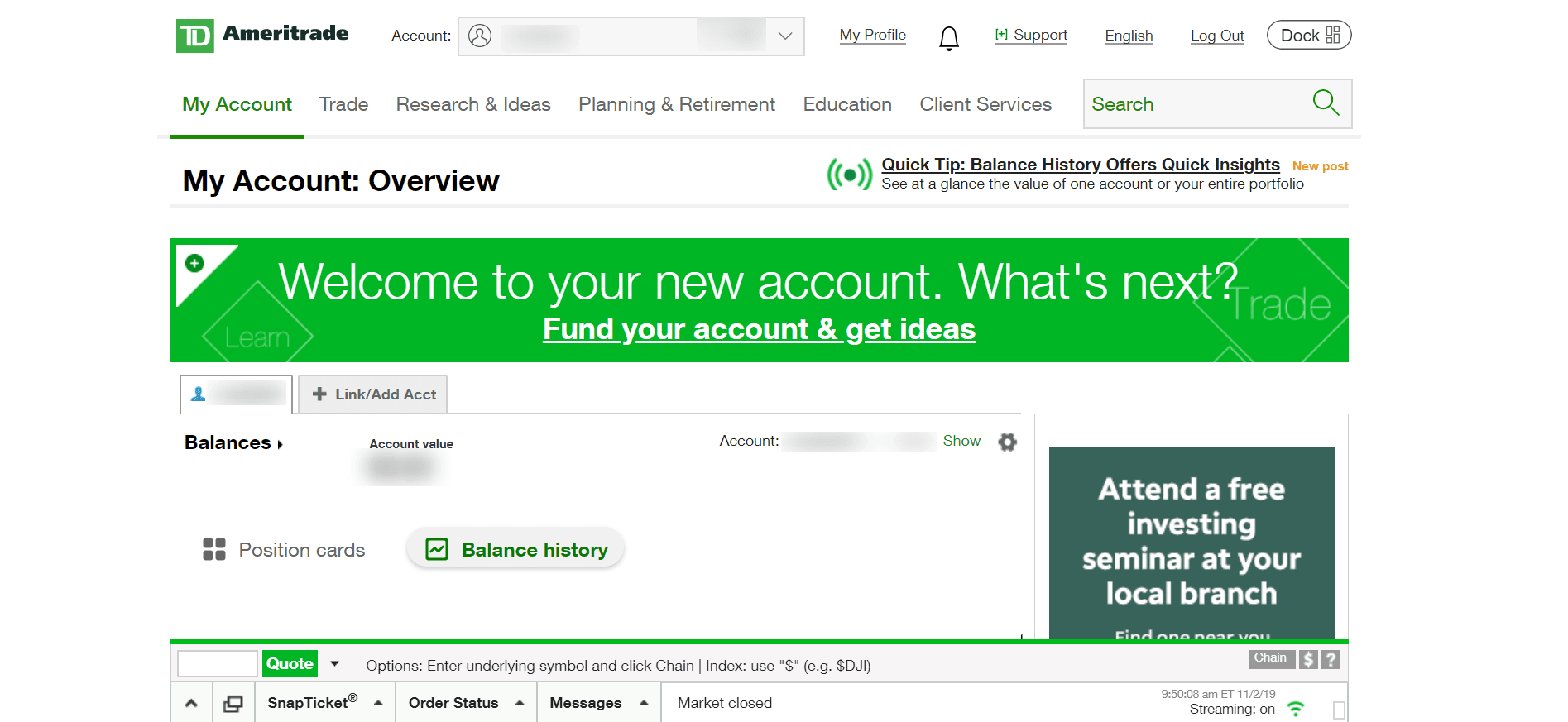 TD Ameritrade Review - Accounts