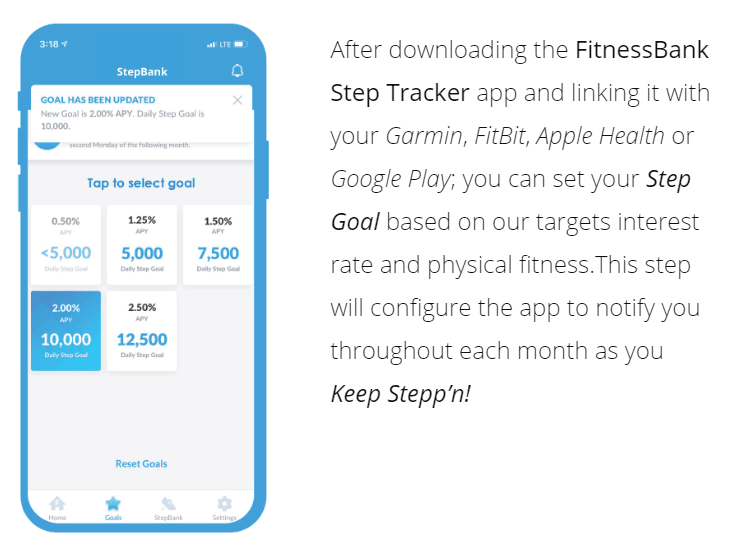FitnessBank Review: The Bank That Rewards Steps With Savings - How the app works