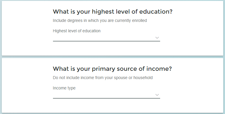 How Upstart Gives Loans To Young Adults Without Credit Scores REWRITE - How much would you like to borrow? - Level of education and income