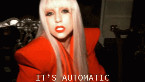 GIF of a woman saying 'it's automatic'