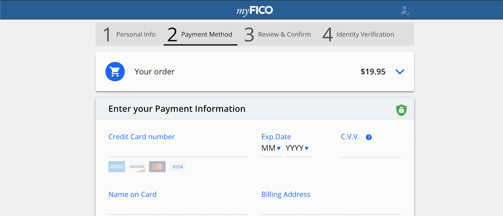 myFICO Review: My Experience Using myFICO - Enter your payment information