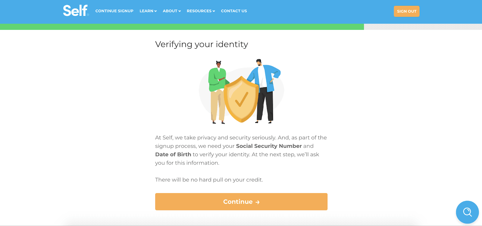 Self Review: Building Credit While Saving Money - Verify your identity