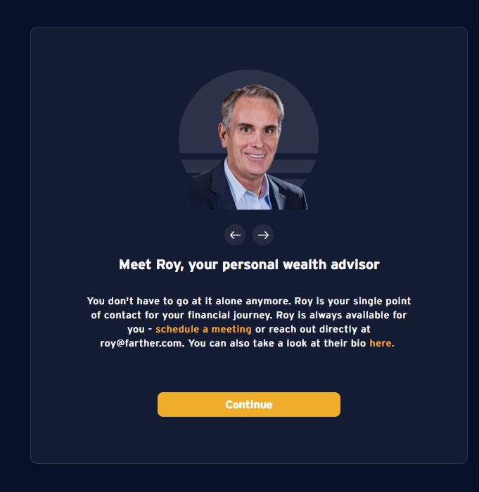 Farther Finance Review: Lower Cost Access To A Human Advisor - Meet your advisor
