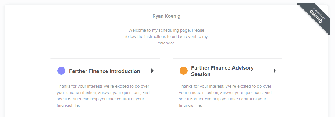 Farther Finance Review: Lower Cost Access To A Human Advisor - Schedule a session