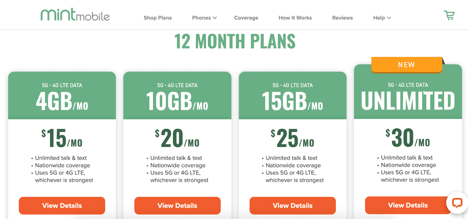 Mint Mobile Review: My Experience Researching Mint Mobile - Plan options #2