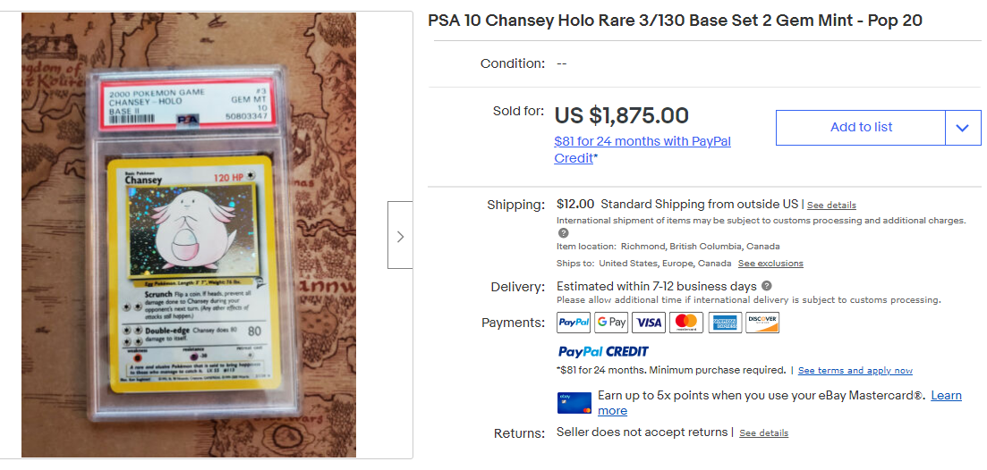 Investindo em cartões Pokemon (sim! Realmente!): Tudo o que você precisa saber - PSA classificou Chansey