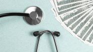 A stethoscope and fan of $100 bills