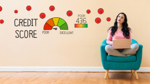 Credit Karma review MU30 Woman contemplating her credit score