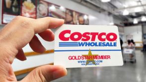 A close-up of a Costco membership card that says 