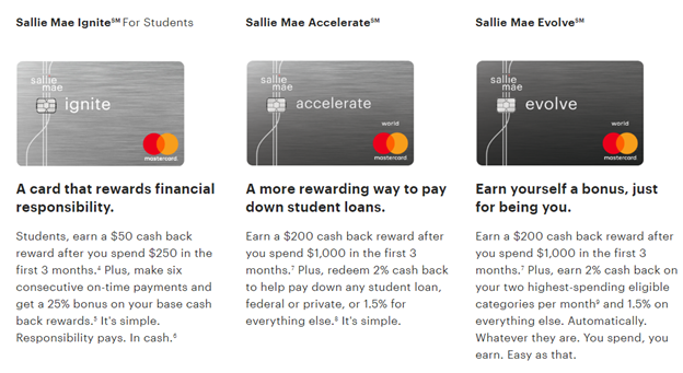 Image of three credit cards in a row