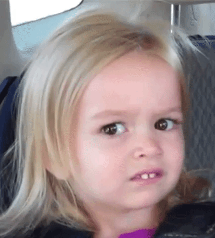 Gif of a young girl's confused face as she tries to make mental calculations