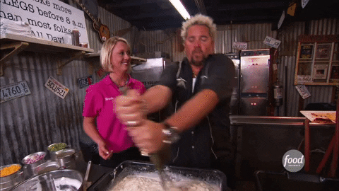 Man churning butter
