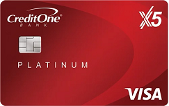 Credit One Bank® Platinum X5 Visa®