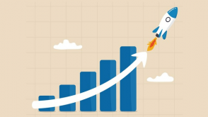 compound_interest_rocket A cartoon graph showing the bars getting progressively higher and a rocket taking off from the last bar.