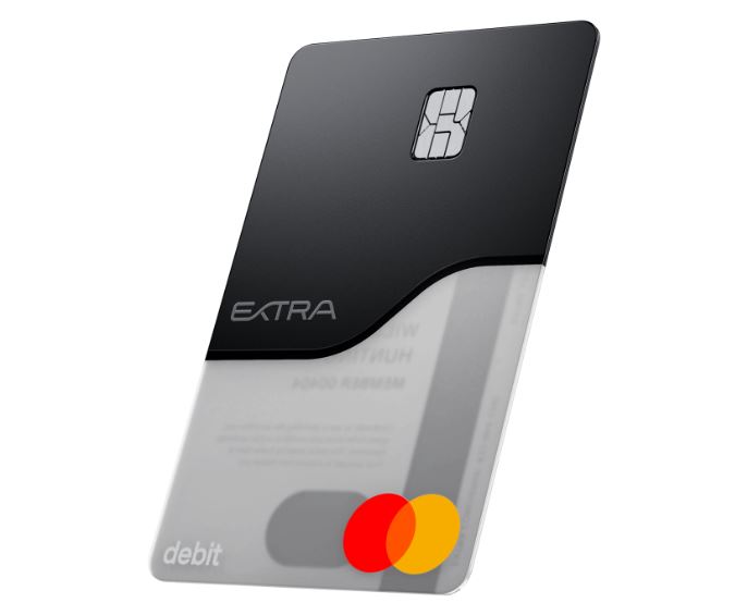 Extra Debit Card product image showing physical card