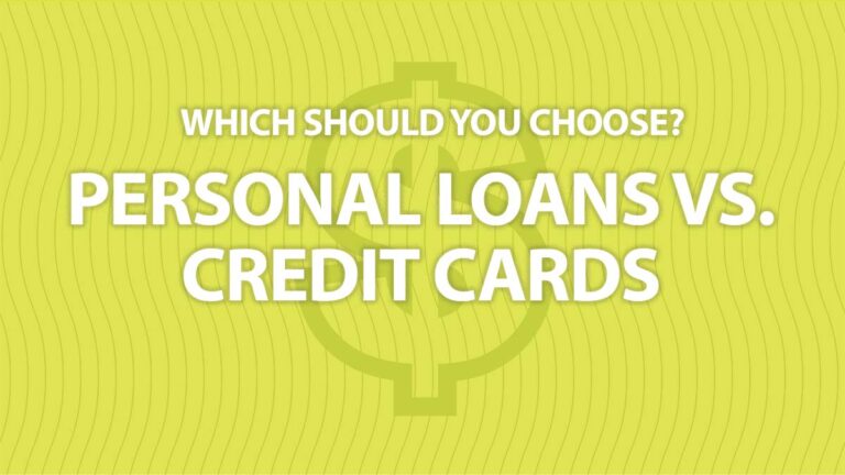Text: Personal loans vs credit cards