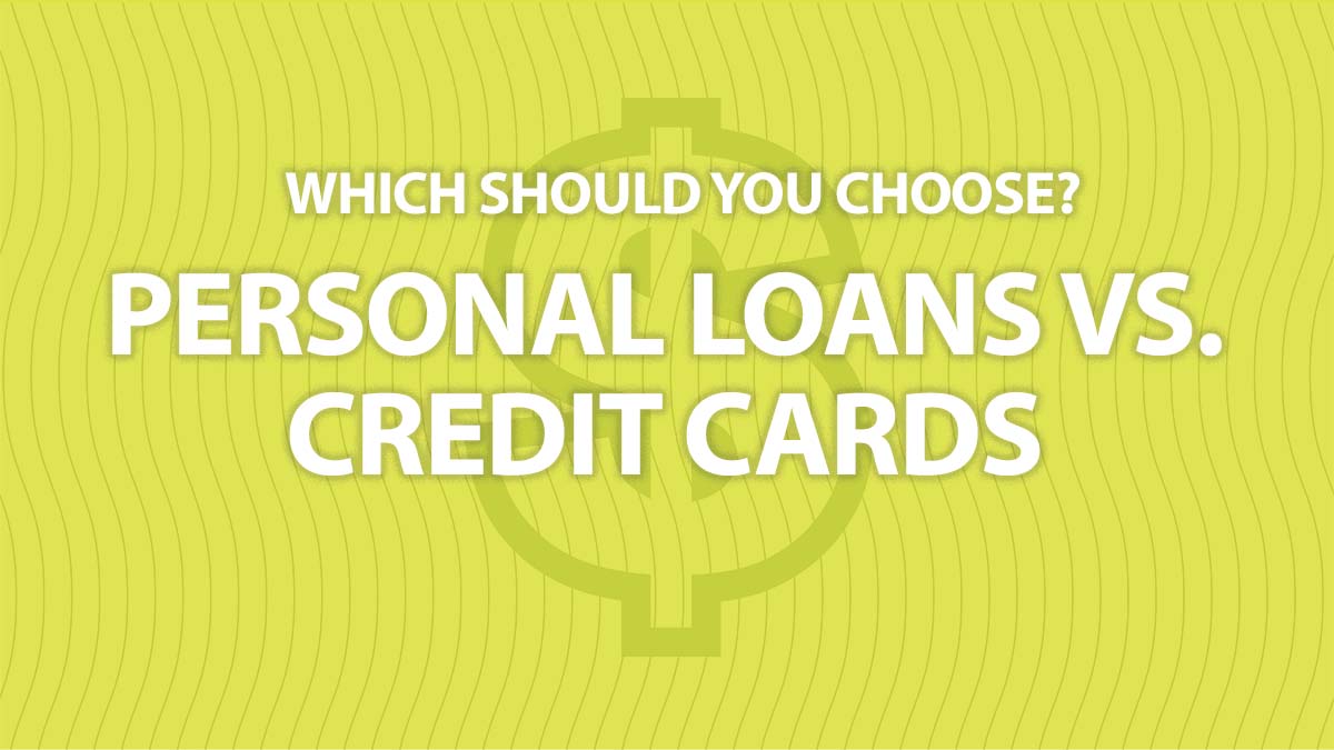 Text: Personal loans vs credit cards