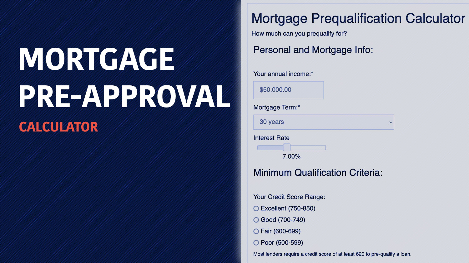 Pre Approval For Mortgage Calculator