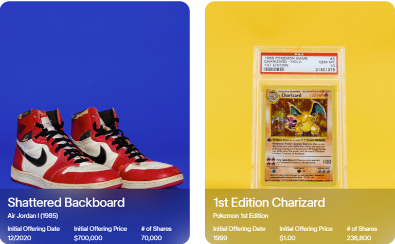 1st edition PSA 10 Charizard and game-worn air jordans publicly offered as alts from Public app