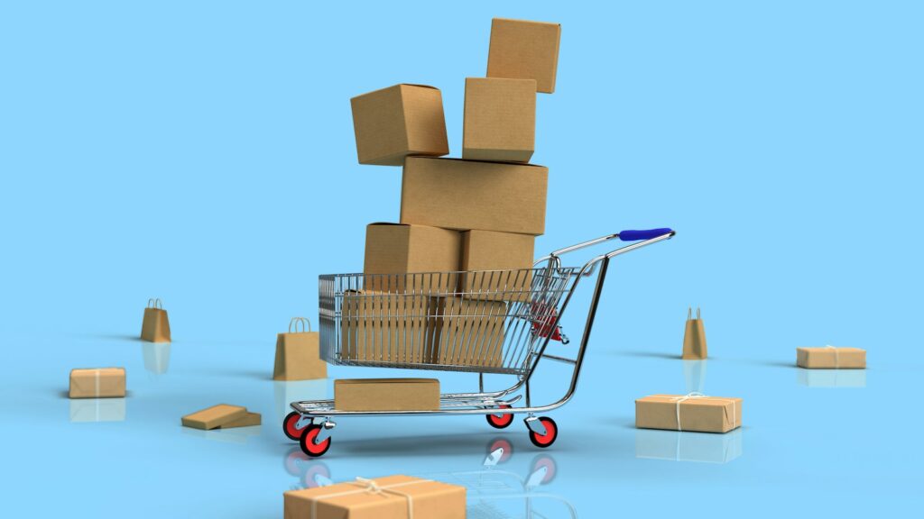 a toy shopping cart; buy now pay later